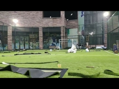 Short Pile Football Fields Artificial Grass 2.5 M Wide 20 X 20 15000D  Dark Green