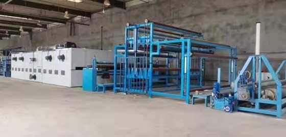 mesin pembuat rumput buatan Lini Produksi Pengeringan Lapisan Lem Belakang
